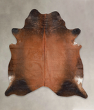 Brown with Red Cowhide Rug #A25414