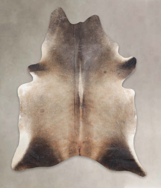 Grey with Beige Cowhide Rug #A25426