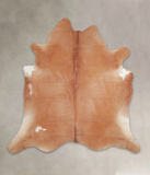 Solid Brown Cowhide Rug #A25429