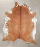 Brown and White Regular Cowhide Rug #A25430