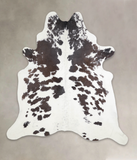 Chocolate and White Cowhide Rug #A25433