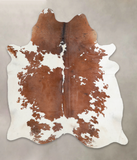 Brown and White Cowhide Rug #A25434