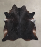 Solid Black Cowhide Rug #A25440