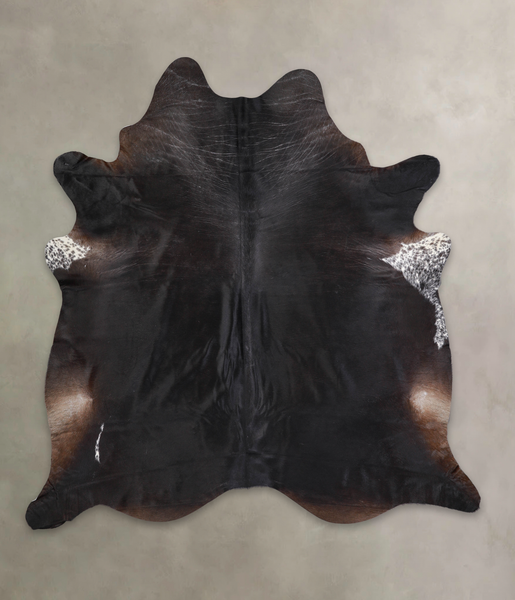 Solid Black Cowhide Rug #A25440