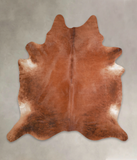 Solid Brown Cowhide Rug #A25446