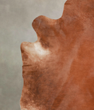 Solid Brown Cowhide Rug #A25446