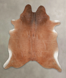 Solid Brown Cowhide Rug #A25468
