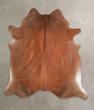 Solid Brown Cowhide Rug #A25474