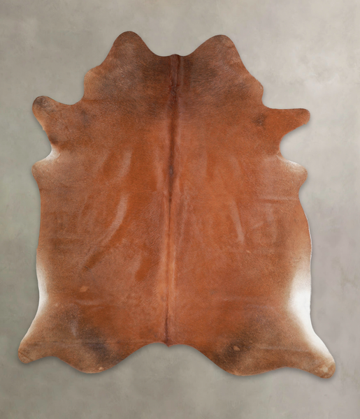 Solid Brown Cowhide Rug #A25474