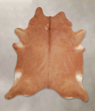 Solid Brown Cowhide Rug #A25482