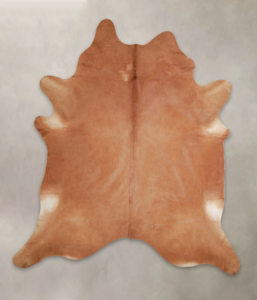 Solid Brown Cowhide Rug #A25482
