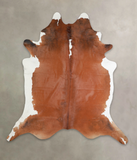 Brown and White Regular Cowhide Rug #A25483