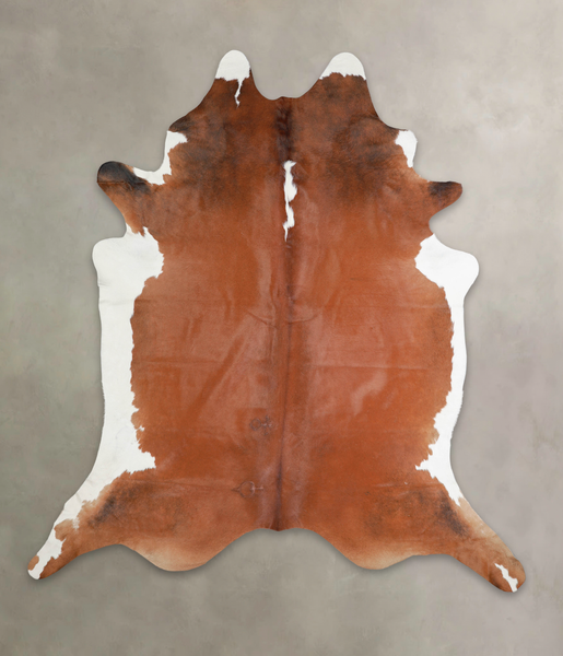 Brown and White Regular Cowhide Rug #A25483