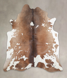 Chocolate and White Cowhide Rug #A25493