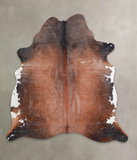 Brown with Red Cowhide Rug #A25501