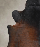 Brown with Red Cowhide Rug #A25504