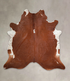Brown and White Regular Cowhide Rug #A25505