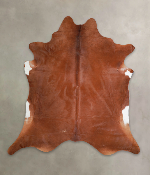Solid Brown Cowhide Rug #A25511
