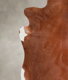Solid Brown Cowhide Rug #A25511