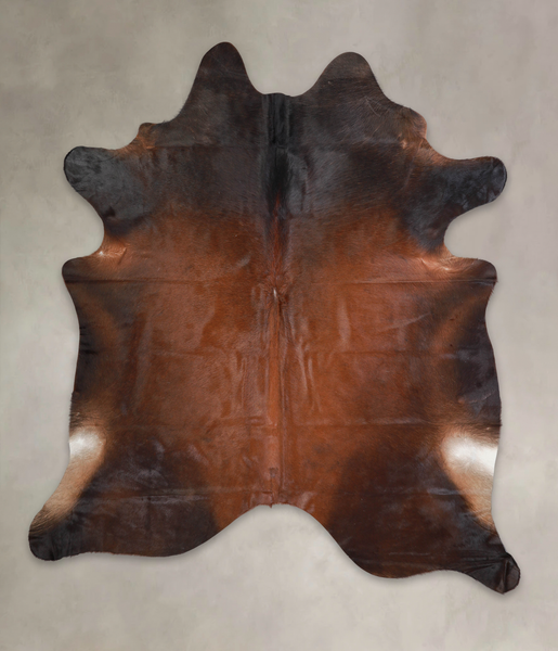 Brown with Red Cowhide Rug #A25515