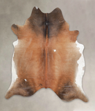 Brown with Red Cowhide Rug #A25517