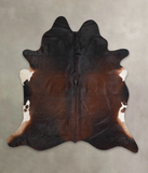 Brown with Red Cowhide Rug #A25524