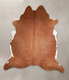 Solid Brown Cowhide Rug #A25525