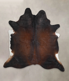 Brown with Red Cowhide Rug #A25526