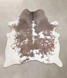Chocolate and White Cowhide Rug #A25537