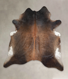 Brown with Red Cowhide Rug #A25554