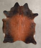 Brown with Red Cowhide Rug #A25573
