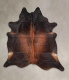 Brown with Red Cowhide Rug #A25575