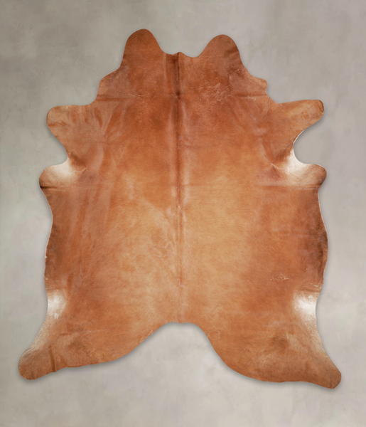 Solid Brown Cowhide Rug #A25577