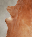 Solid Brown Cowhide Rug #A25577