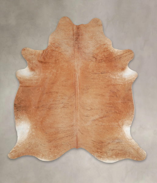 Solid Brown Cowhide Rug #A25578