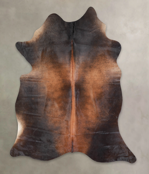 Brown with Red Cowhide Rug #A25581