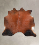 Brown with Red Cowhide Rug #A25585