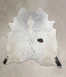 Salt and Pepper Black Cowhide Rug #A25590