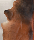 Brown with Red Cowhide Rug #A25591