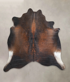 Brown with Red Cowhide Rug #A25596