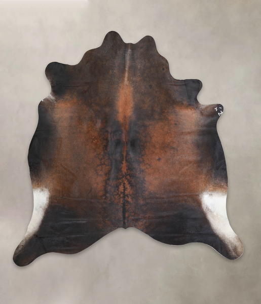 Brown with Red Cowhide Rug #A25596