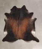 Brown with Red Cowhide Rug #A25603