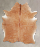 Solid Brown Cowhide Rug #A25623