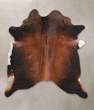Brown with Red Cowhide Rug #A25630