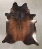 Brown with Red Cowhide Rug #A25633