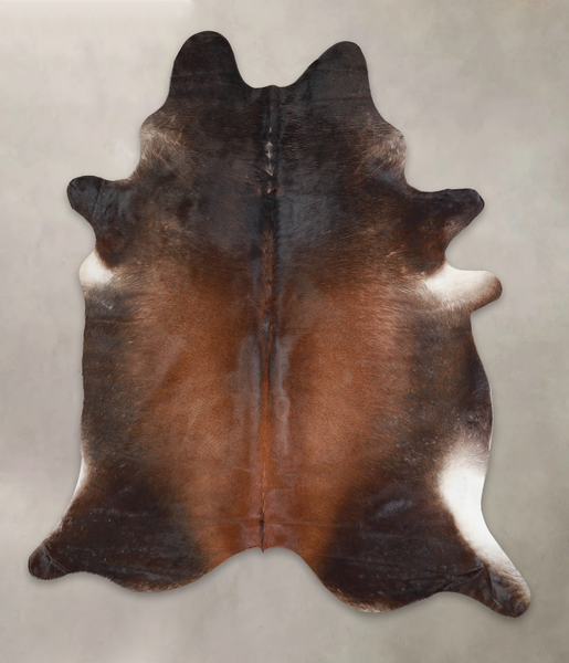 Brown with Red Cowhide Rug #A25633