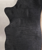 Solid Black Cowhide Rug #A25641