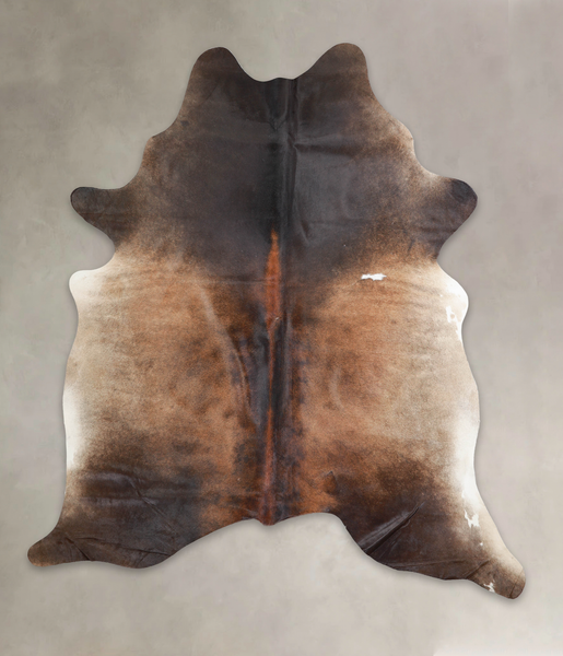 Brown with Red Cowhide Rug #A25656