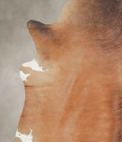 Solid Brown Cowhide Rug #A25658
