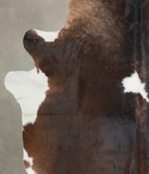 Chocolate and White Cowhide Rug #A25665
